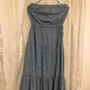 Summer Jean strapless  maxi dress